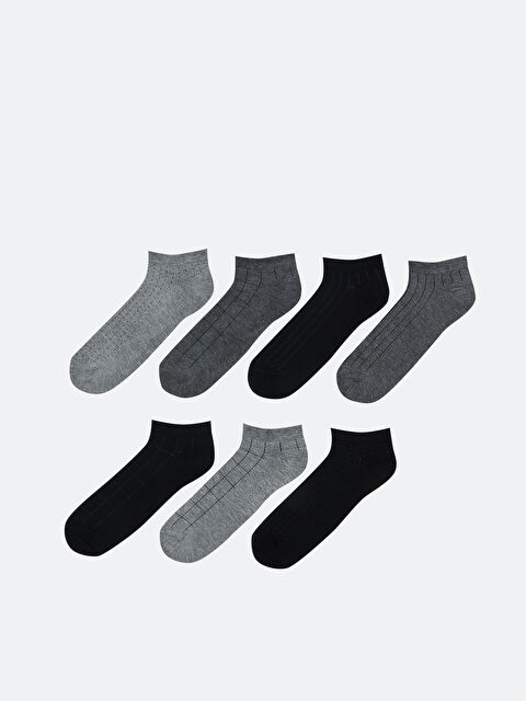 LCW ACCESSORIES Desenli Bambu Erkek Patik Çorap 7'li - S5PJ06Z8-K00