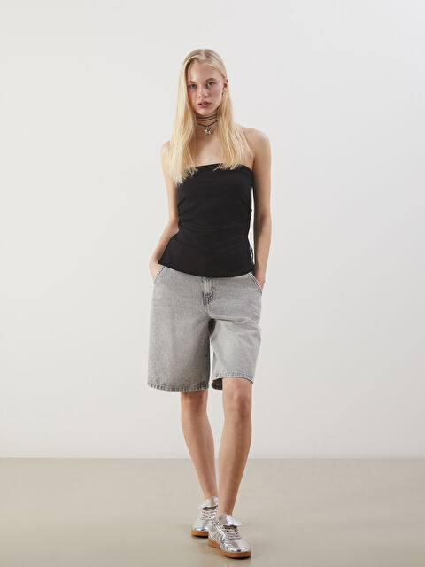 XSIDE Bermuda Fit Kadın Jean Şortolon - S5PJ47Z8-CSW