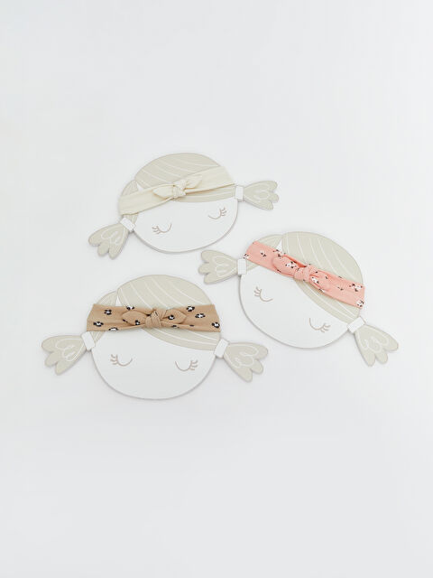 LCW baby Çiçek Desenli Kız Bebek Saç Bandı 3'lü - S5PJ54Z1-LQB