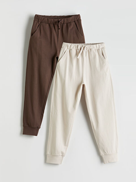 LCW Kids Beli Lastikli Erkek Çocuk Jogger Eşofman Alt 2'li - S5PJ89Z4-Z7U