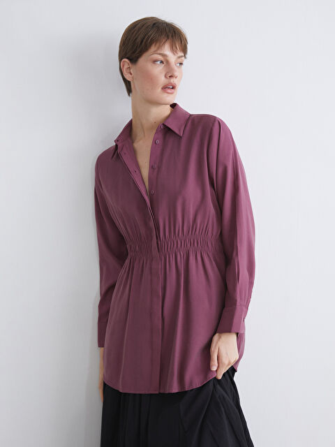 LCWAIKIKI Classic Oversize Modal Karışımlı Kadın Gömlek Tunik - S5PK00Z8-EXC