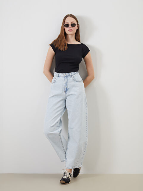 XSIDE Baggy Fit Kadın Jean Pantolon - S5PK35Z8-K9M