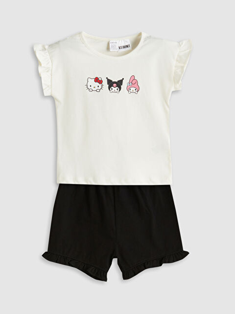 LCW baby Hello Kıtty Baskılı Kız Bebek Tişört ve Şort 2'li - S5PK93Z1-FDU