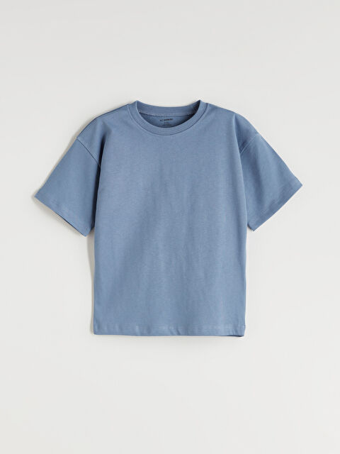 LCW Kids Bisiklet Yaka Basic Erkek Çocuk Tişört - S5PL37Z1-YLA