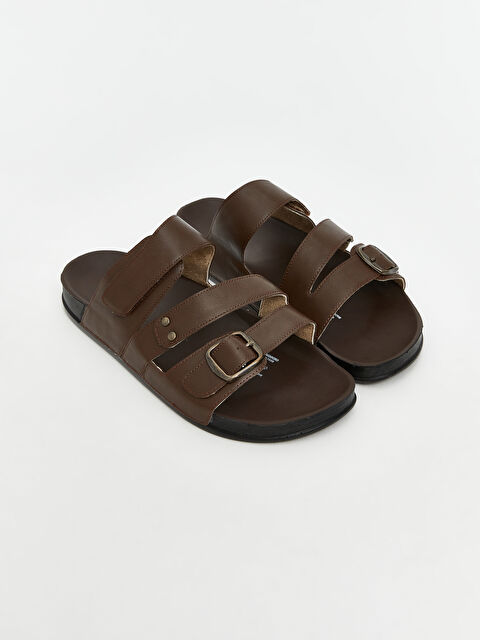 LCW STEPS Deri Görünümlü Erkek Terlik - S5PL72Z8-RKQ