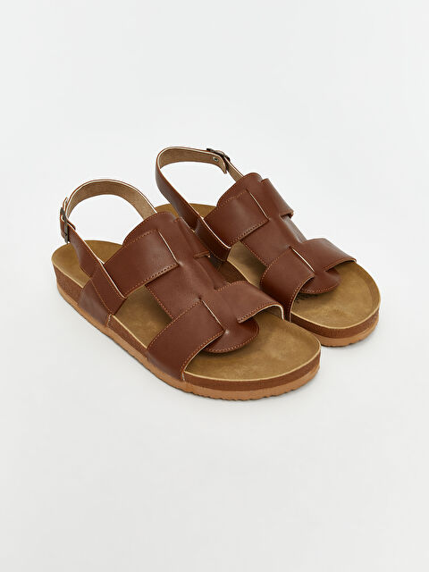 LCW STEPS Deri Görünümlü Erkek Sandalet - S5PL74Z8-RKQ