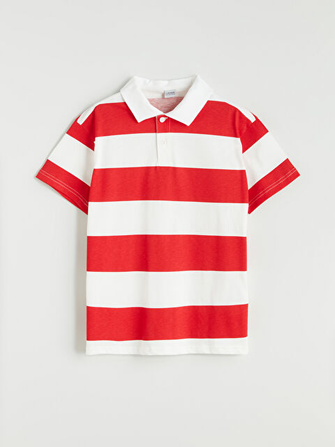 LCW Kids Polo Yaka Çizgili Erkek Çocuk Tişört - S5PL90Z4-LSR