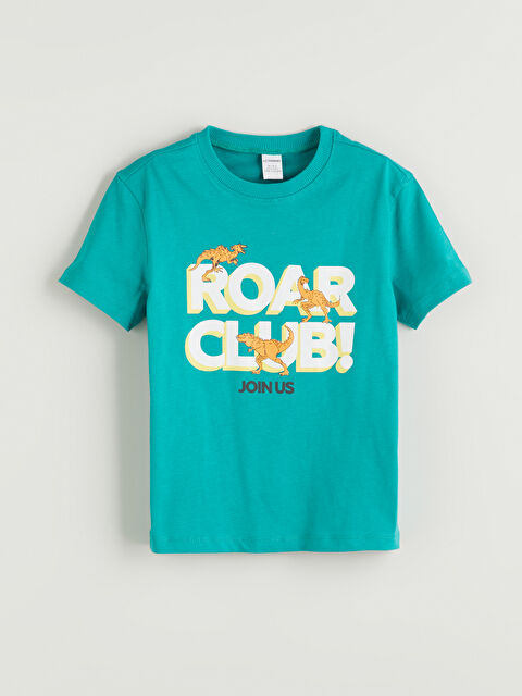 LCW Kids Bisiklet Yaka Baskılı Erkek Çocuk Tişört - S5PM05Z1-R13