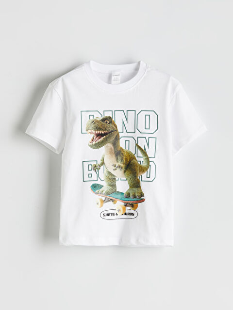 trrkkr6個 LCW Kids Ekru Bisiklet Yaka Erkek Çocuk Tişört ve Şort 2'li