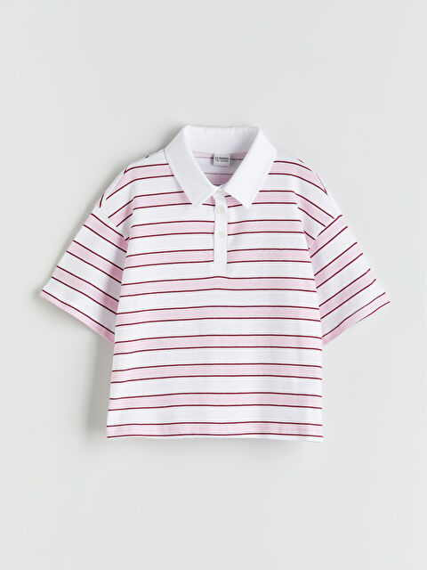 LCW Kids Polo Yaka Kız Çocuk Tişört - S5PM07Z4-P8J