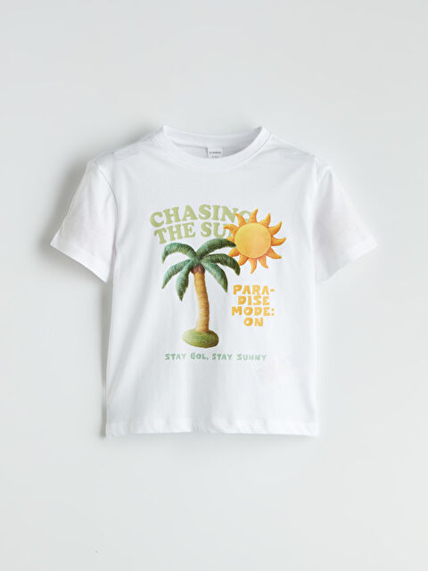 LCW Kids Bisiklet Yaka Baskılı Erkek Çocuk Tişört - S5PM31Z1-Q6K