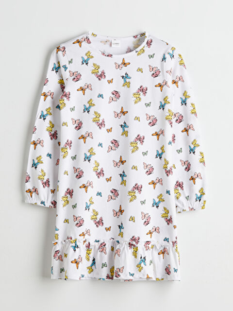 LCW Kids Bisiklet Yaka Kız Çocuk Gecelik - S5PM39Z4-LRA