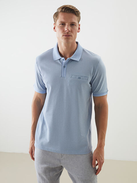 LCWAIKIKI Classic Polo Yaka Merserize Görünümlü Erkek Tişört - S5PN07Z8-MHY