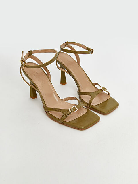 KOOR Bilekten Bağlamalı Kadın Topuklu Ayakkabı - S5PN13Z8-GLE