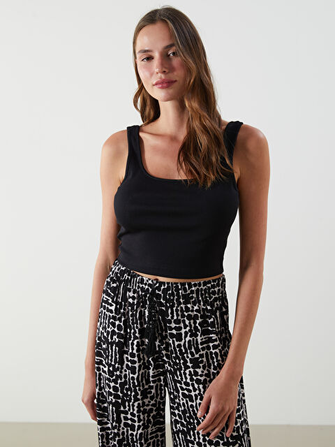 LCW DREAM U Yaka Crop Kadın Atlet - S5PN17Z8-CVL