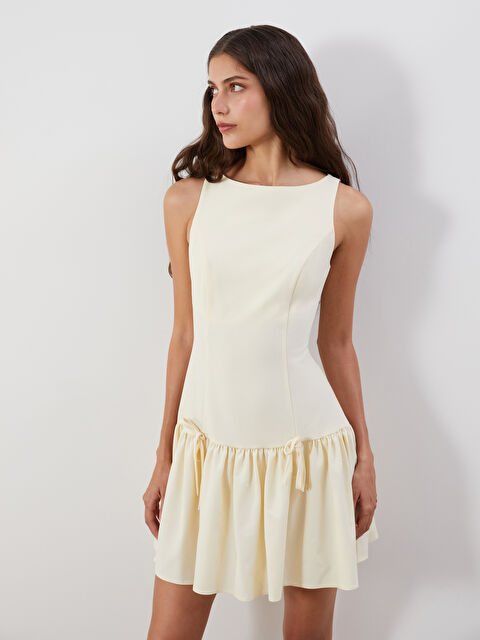 LCW Vision Bisiklet Yaka A Kesim Poplin Mini Elbise - S5PN36Z8-KXP