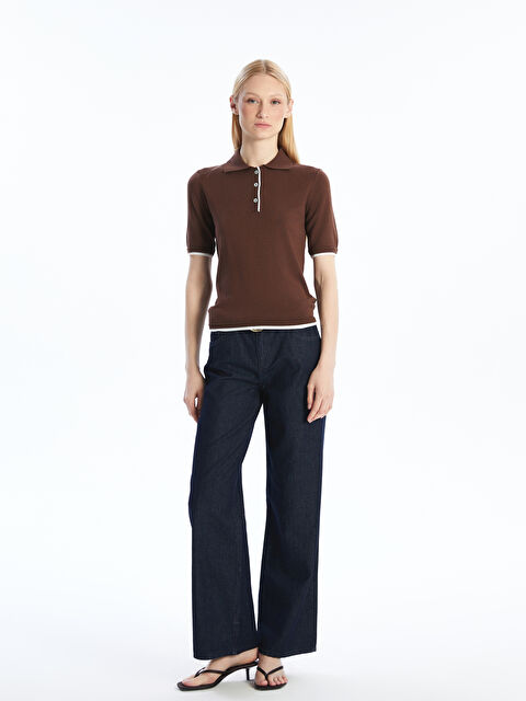 LCW Jeans Beli Kemerli Wideleg Kadın Jean Pantolon - S5PN63Z8-309