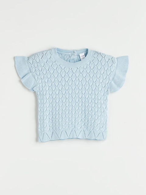 LCW Kids Kısa Kollu Kız Çocuk Triko Kazak - S5PO08Z1-QXE