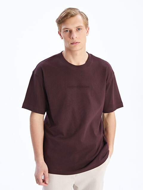 LCW Vision Bisiklet Yaka Baskılı Penye Erkek Tişört - S5PO41Z8-HHD