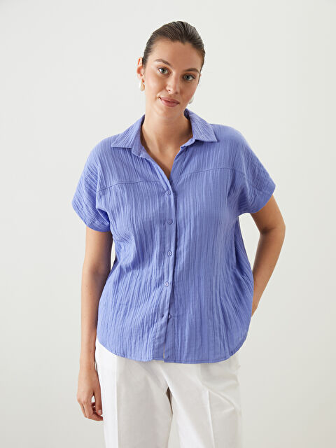 LCWAIKIKI Classic Müslin Kadın Gömlek - S5PO60Z8-S9C
