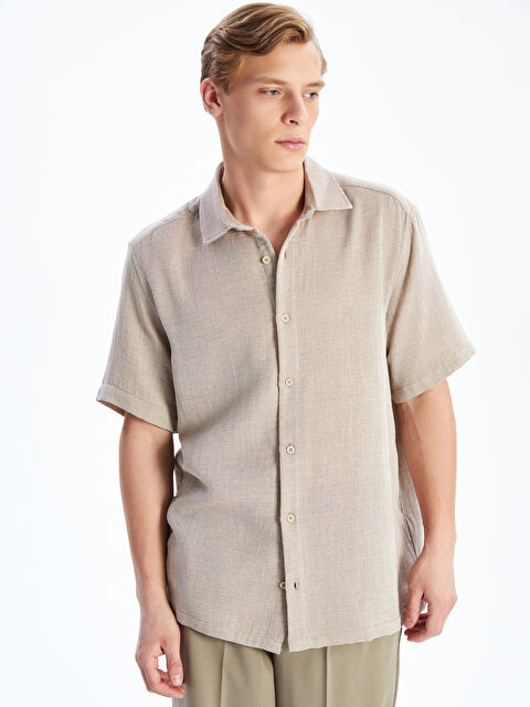 LCW Vision Regular Fit Kısa Kollu Erkek Gömlek - S5PO65Z8-ZMW