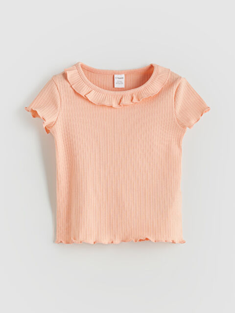 LCW Kids Bisiklet Yaka Basic Kız Çocuk Tişört - S5PO66Z1-G5P