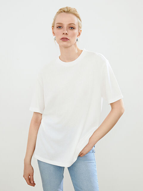 Soulife Bisiklet Yaka Kadın Tişört - S5PP13Z8-J5E