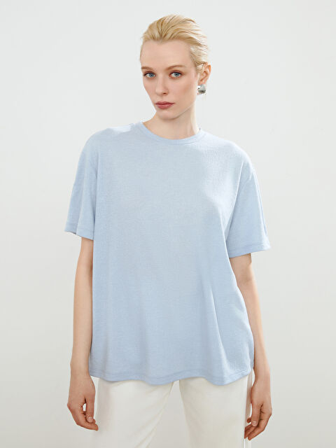 Soulife Bisiklet Yaka Kadın Tişört - S5PP13Z8-JP6