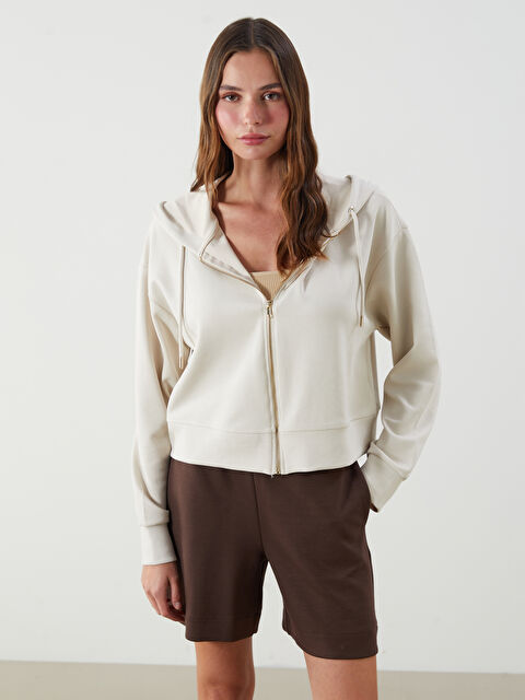 LCW Vision Kapüşonlu Kadın Fermuarlı Sweatshirt - S5PP17Z8-QW6