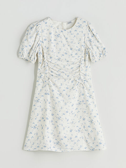 LCW Kids Bisiklet Yaka Çiçekli Kız Çocuk Elbise - S5PP60Z4-LRA