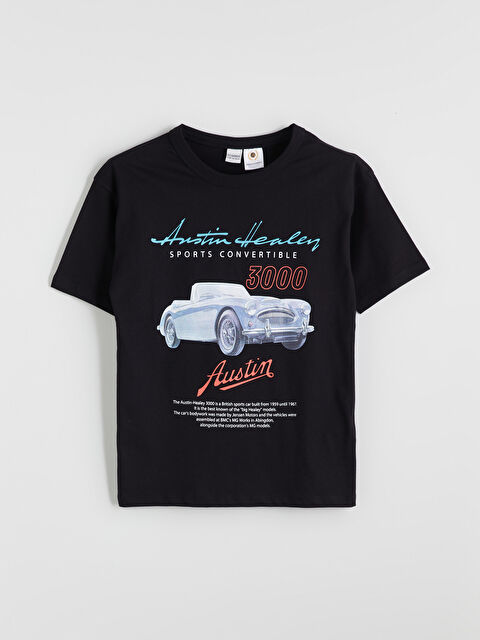 LCW Kids Bisiklet Yaka British Motor Heritage Baskılı Erkek Çocuk Tişört - S5PP74Z4-CVL