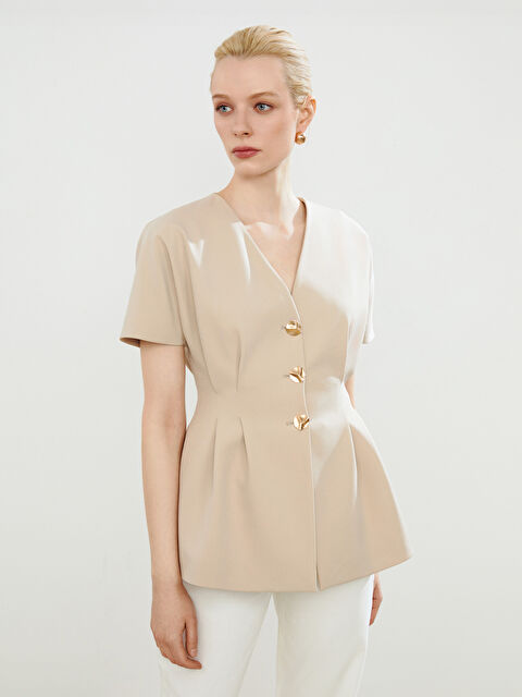 Soulife V Yaka Kadın Ceket - S5PR10Z8-HZZ