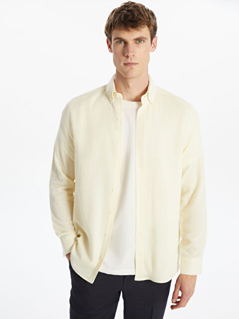 SOUTHBLUE Standart Kalıp Uzun Kollu Gabardin Erkek Gömlek - S5PR50Z8-CRK