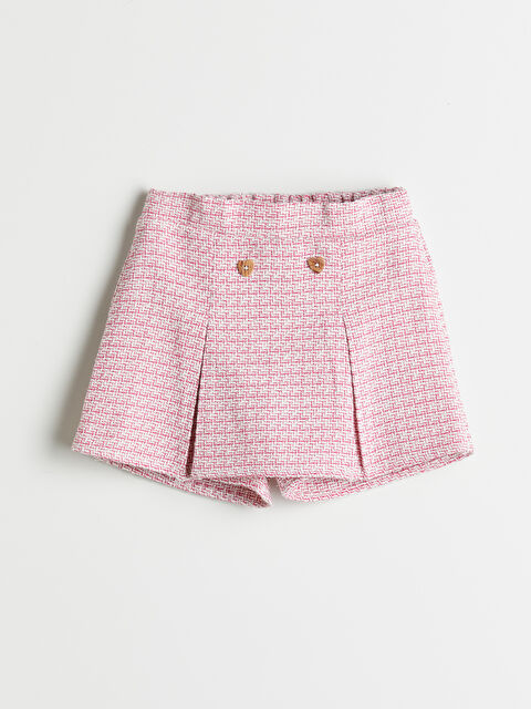 LCW Kids Beli Lastikli Kız Çocuk Şort Etek - S5PR55Z1-LNQ