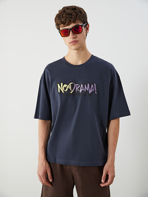 XSIDE Bisiklet Yaka Baskılı Penye Erkek Tişört - S5PR71Z8-HZX