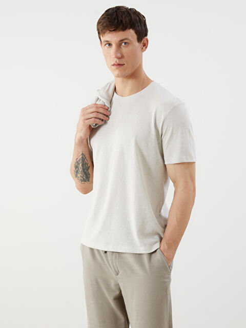 LCW Vision Bisiklet Yaka Penye Erkek Tişört - S5PS21Z8-FXP