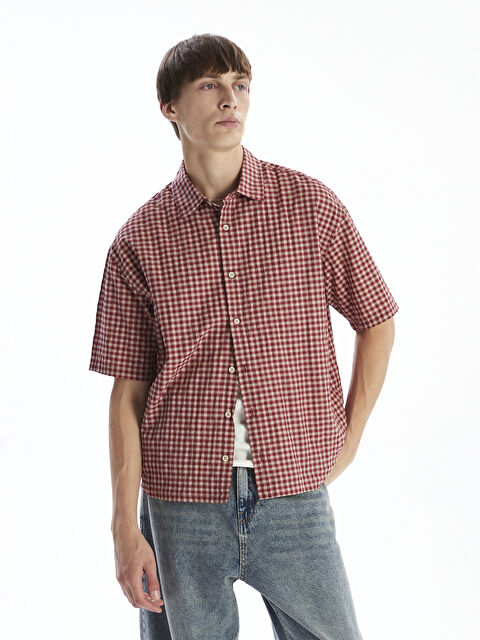 XSIDE Rahat Kalıp Kısa Kollu Ekose Erkek Gömlek - S5PS51Z8-LPA