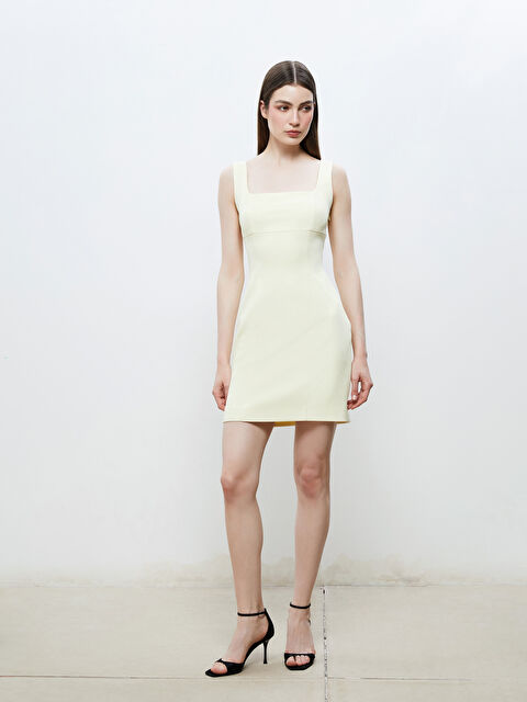 Soulife Kare Yaka Mini Elbise - S5PS85Z8-FRL