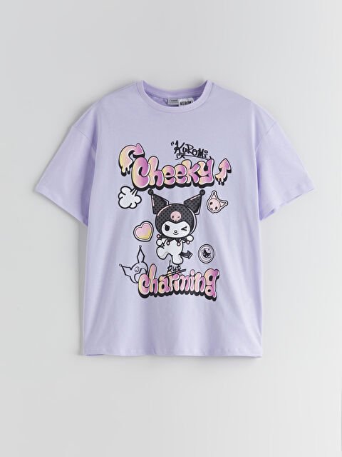 LCW Kids Bisiklet Yaka Kuromi Baskılı Kız Çocuk Tişört - S5PS98Z4-VZE