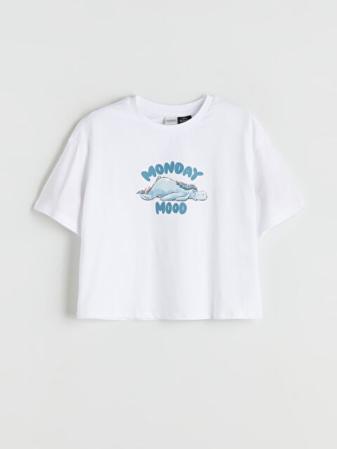 LCW Kids Bisiklet Yaka Winnie the Pooh Baskılı Kız Çocuk Tişört - S5PT23Z4-Q6K