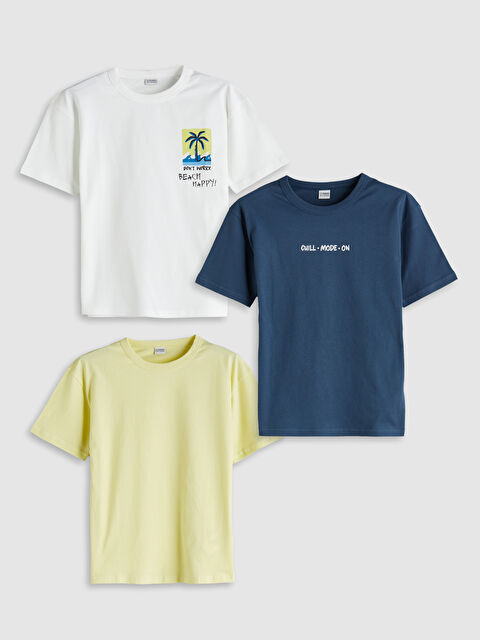 LCW Kids Bisiklet Yaka Erkek Çocuk Tişört - S5PT62Z4-FWT