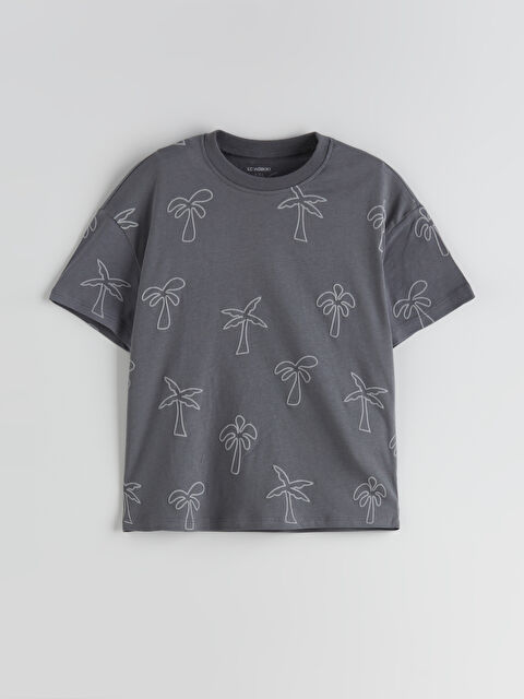 LCW Kids Bisiklet Yaka Baskılı Erkek Çocuk Tişört - S5PT77Z1-H9V