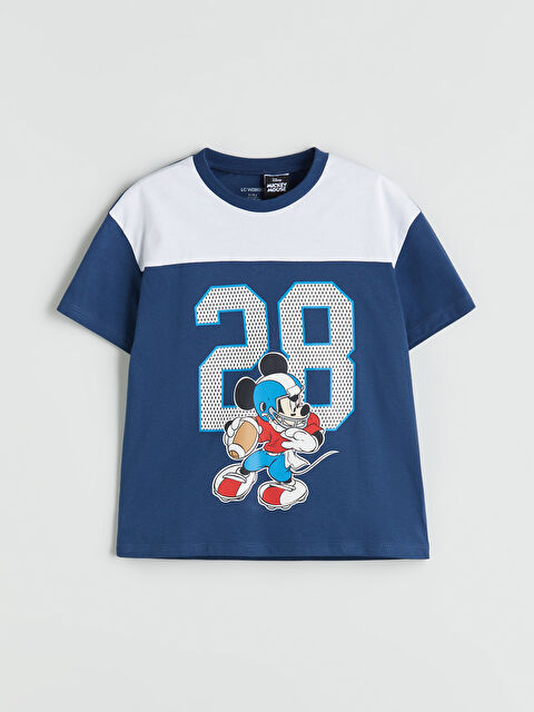 LCW Kids Mickey Mouse Baskılı Erkek Çocuk Tişört - S5PT96Z1-HLM