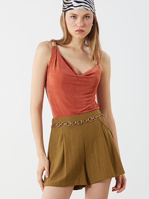 LCW Vision Dökümlü Yaka Askılı Bluz - S5PU62Z8-GYN