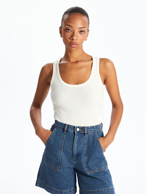 LCW Vision U Yaka Kadın Atlet - S5PU79Z8-R9J