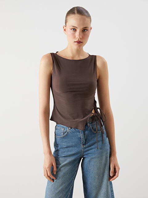 LCW Vision Bisiklet Yaka Bağlamalı Bluz - S5PU80Z8-R39