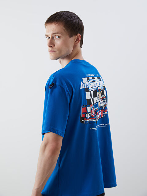 XSIDE Bisiklet Yaka Nostaljik Maymun Baskılı Penye Erkek Tişört - S5PU99Z8-HMA