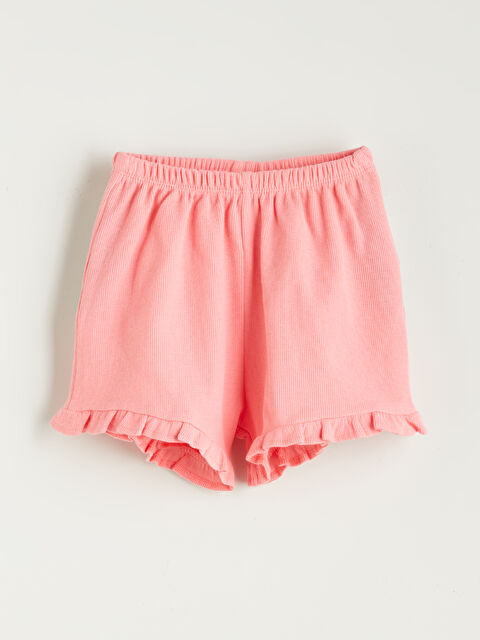 LCW baby Fırfırlı Kız Bebek Şort