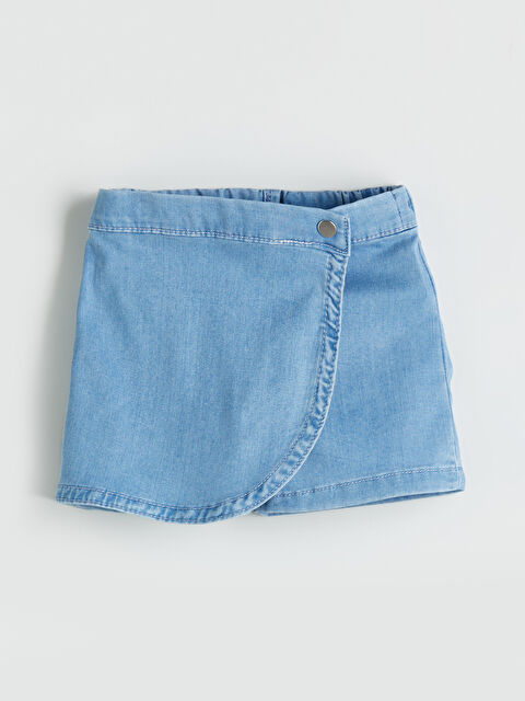 LCW baby Kız Bebek Jean Şort Etek - S5PV07Z1-JW5