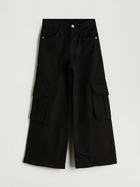 LCW Kids Wideleg Kız Çocuk Kargo Pantolon - S5PV10Z4-CVL